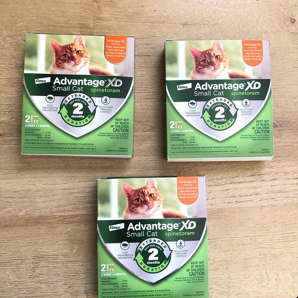 Elan Advantage XD Small Cat Flea Treatment – Green Packaging (3-Pack)